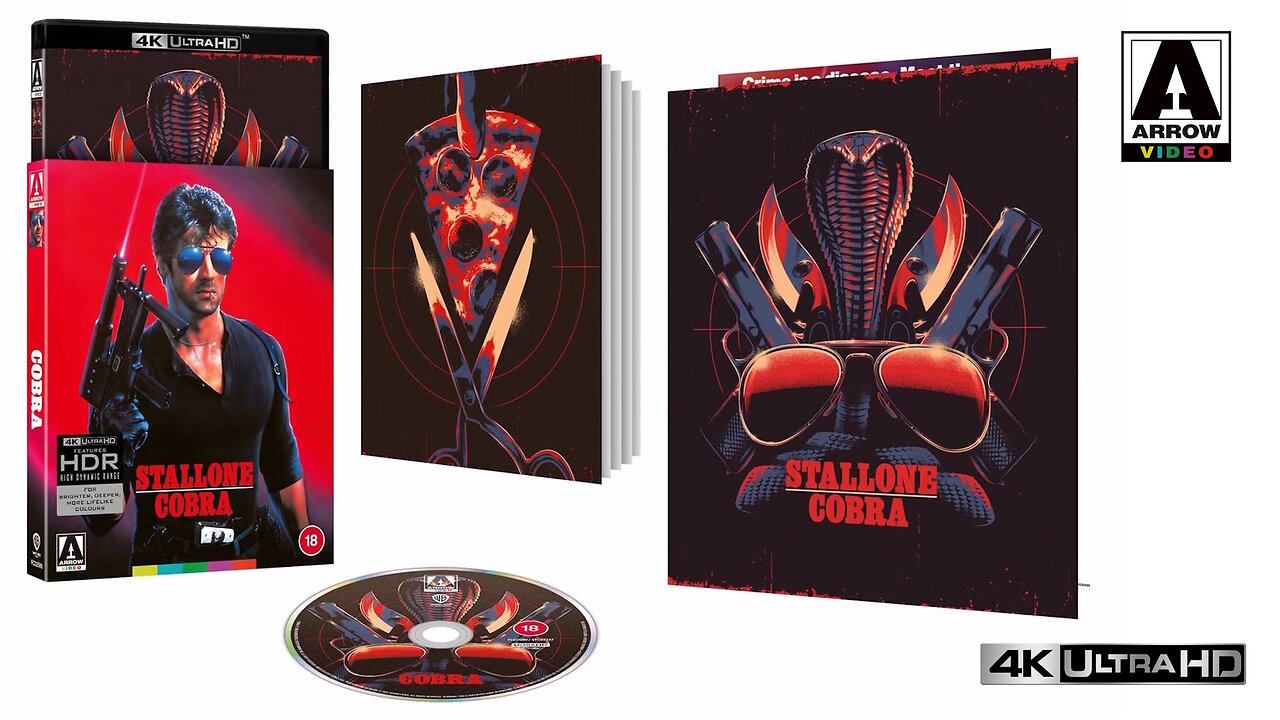 Cobra [Arrow Video Limited Edition 4K UHD] Starring Sylvester Stallone