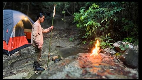 2 Days Solo Bushcraft in Sulawesi Karst Forest – ASMR Jungle Survival