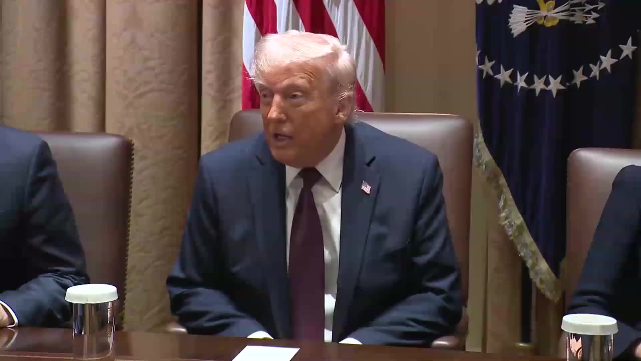 President Donald J. Trump says: "Many companies are now moving into the United States."
