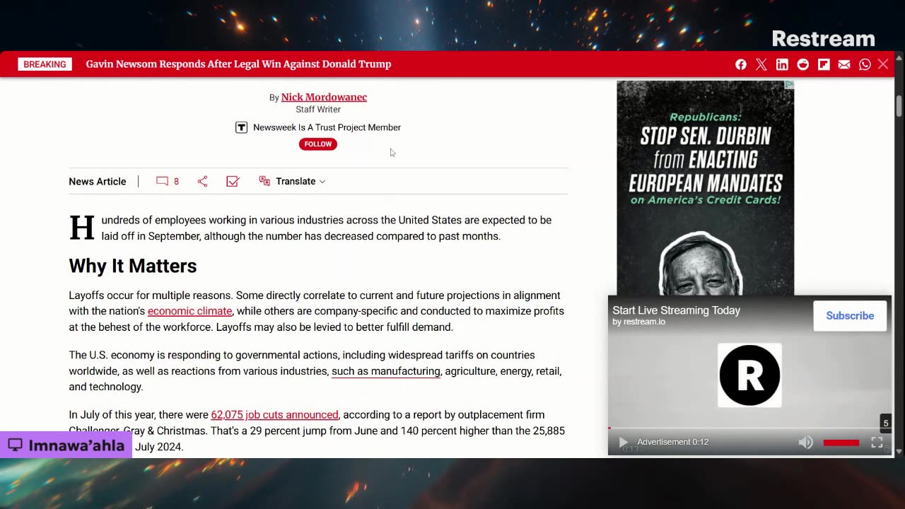 Prophecy Watch: The Layoff Report, Update of September. #NOWORK4EGYPT!