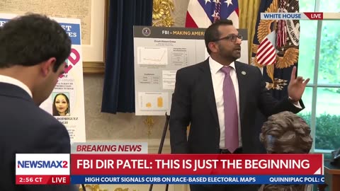 Oval Office: FBI Director Kash Patel presented crime statistics at press conference