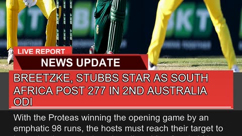 Breetzke Stubbs Star as South Africa Post in