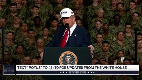 President Trump Participates in a Troop Visit and Remarks on the USS George Washington