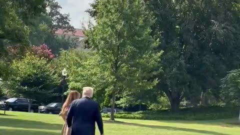 President Donald Trump and First Lady Melania Trump leave the White House en route to Texas.