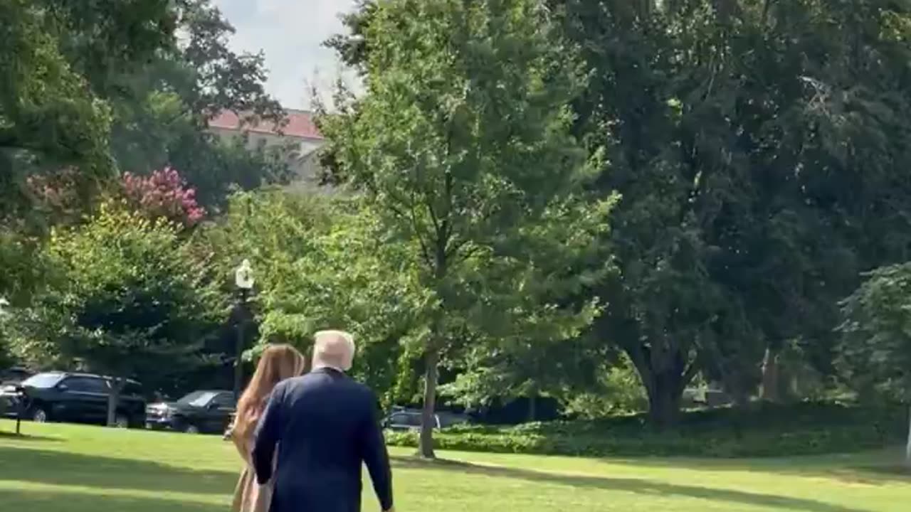 President Donald Trump and First Lady Melania Trump leave the White House en route to Texas.