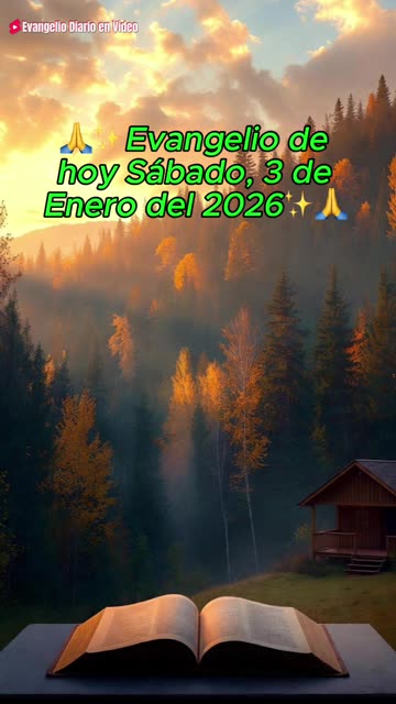 🙏✨Evangelio de hoy Sábado, 3 de Enero del 2026✨🙏