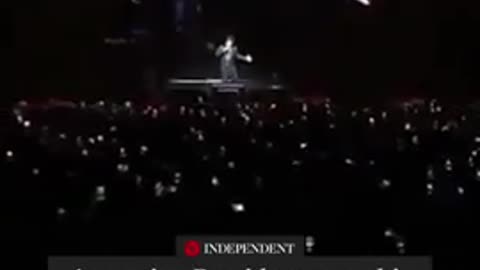 Argentine President roars his way through rock concert after $20bn bail out from Trump