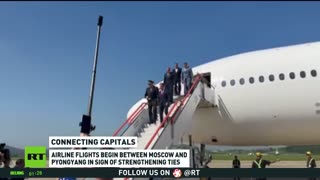 Russian delegation touches down in North Korea on first commercial flight