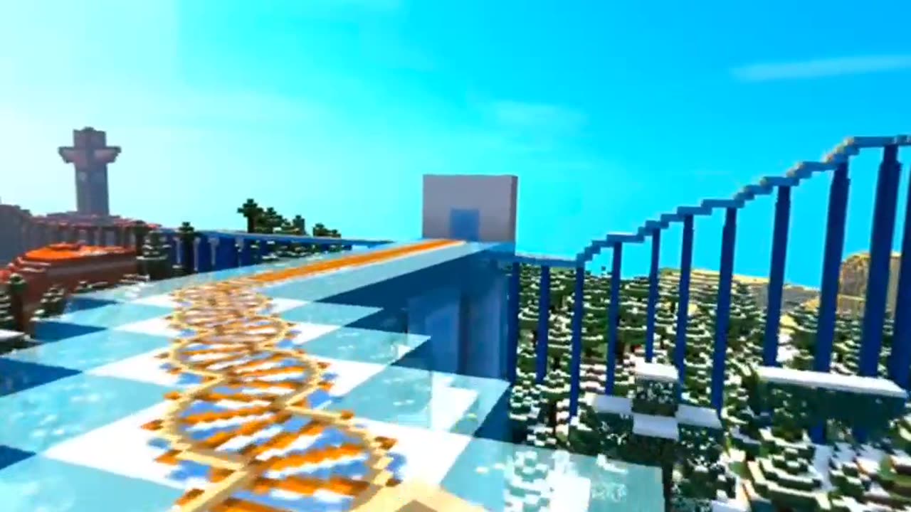 Biome Adventure in 360 Roller Coaster Minecraft