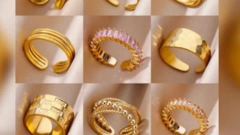 316L Stainless Steel Rings for Women Gold Color Never Fade Luxury Classic rings Review