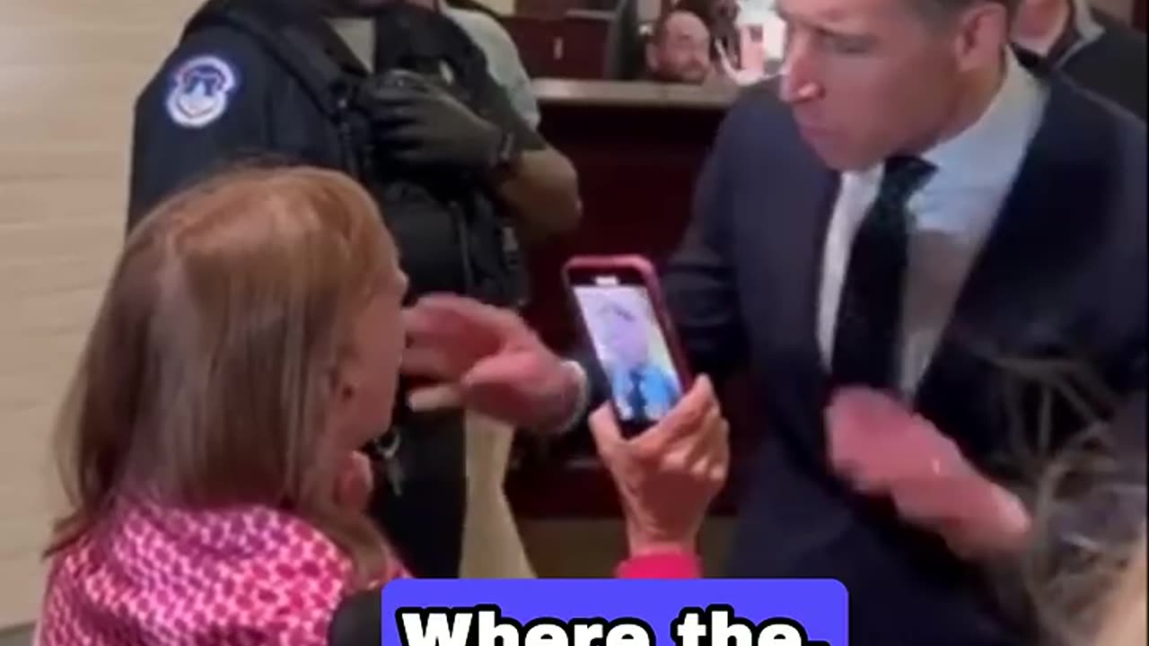Senator Josh Hawley Confronts Pro-Hamas Protestor