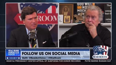 Tucker Carlson On Bannon's War Room: Iran-Israel War, Trump, Fox News Neocons