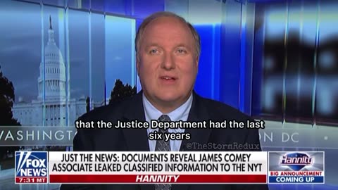 John Solomon Summarizes How James Comey Was Leaking Classified Information to the New York Times