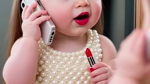 Little baby calling mum on for