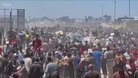 Guard at US-backed Gaza aid centres says colleagues fired on hungry Palestinian civilians | BBC News