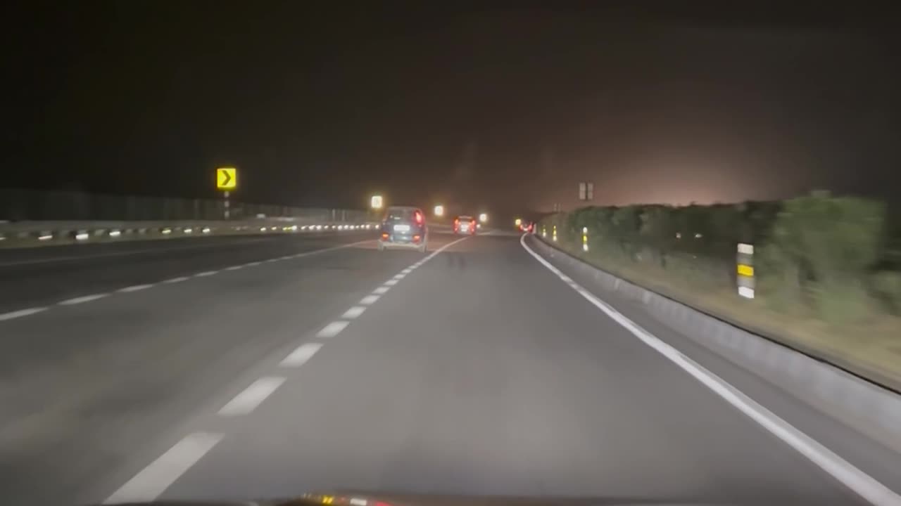 Enjoying Night drive on highway