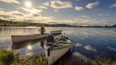 relaxing for fishing