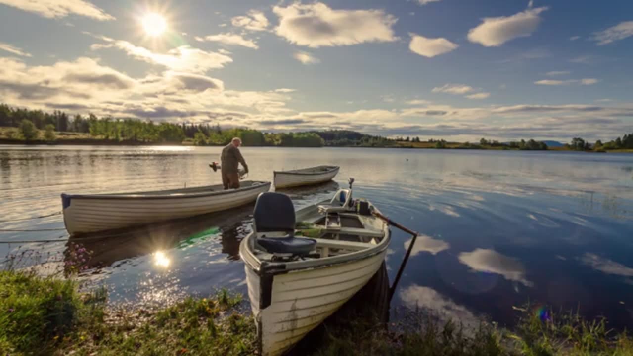 relaxing for fishing