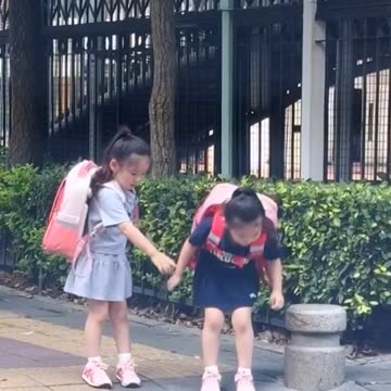 Funny school kids in China
