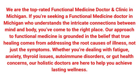 Integrative Wellness Centers - #1 Functional Medicine Doctor in Michigan