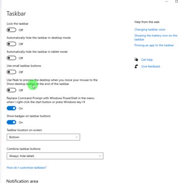 Use The Taskbar To Peek At The Desktop