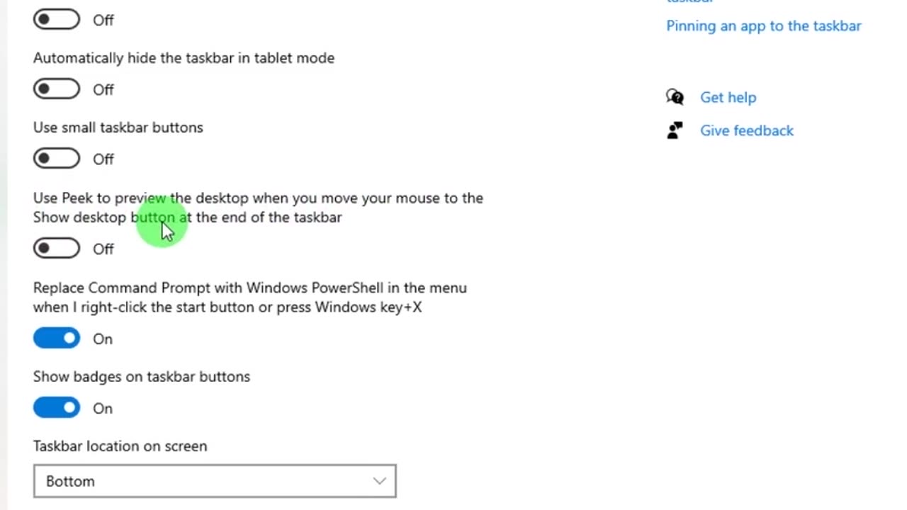 Use The Taskbar To Peek At The Desktop