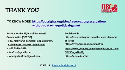 Reservation Without Data? “The Political Game”