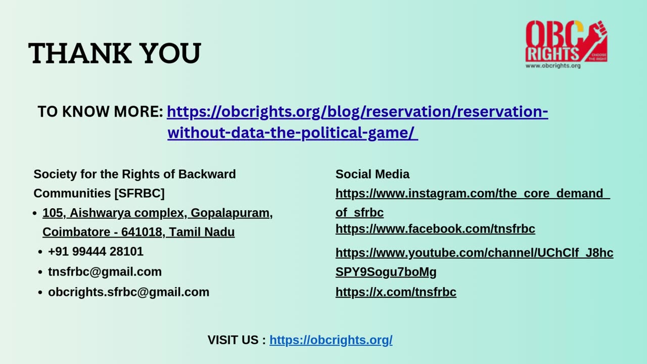 Reservation Without Data? “The Political Game”