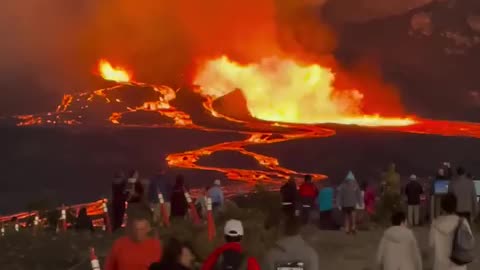 The Kilauea volcano eruption in Hawaii, August 8, 2025.