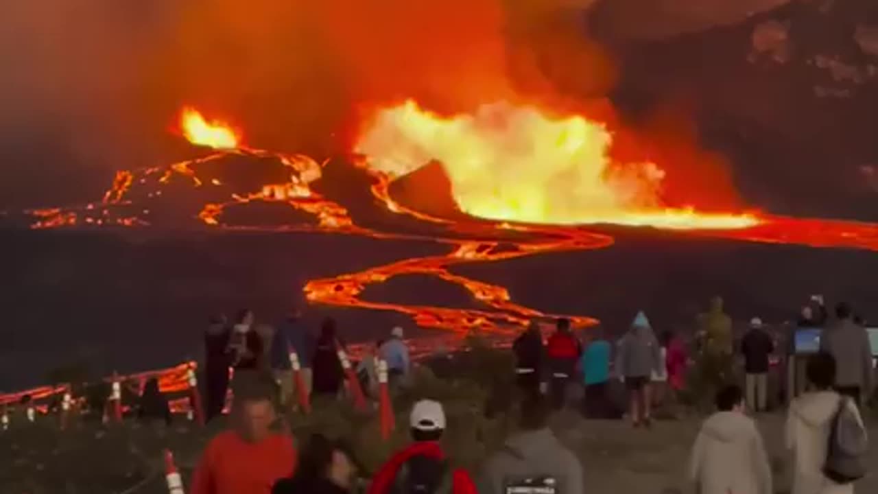 The Kilauea volcano eruption in Hawaii, August 8, 2025.