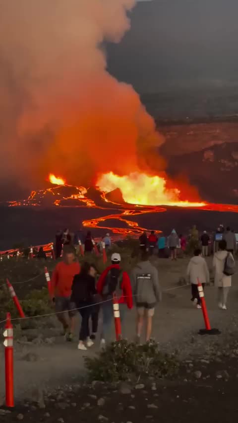 The Kilauea volcano eruption in Hawaii, August 8, 2025.