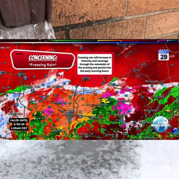 🌧️ Mesoscale Discussion #288: Freezing Rain Threat! 3/29/25 #shorts #weatherupdate