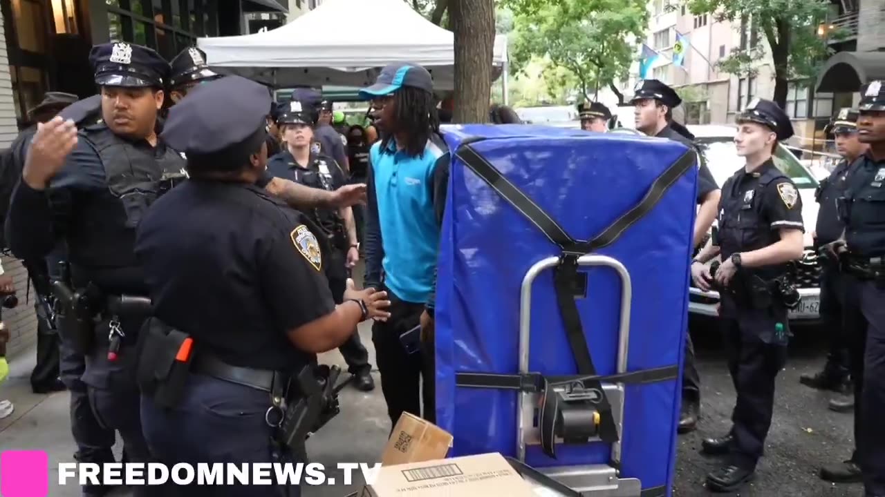 NYC Amazon driver fed-up with pro-Palestine protest