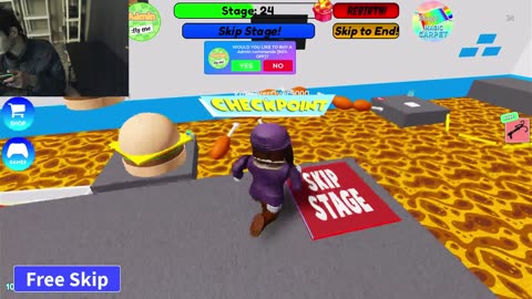Roblox Escape Walmart Obby Game Stages 21-25 Gameplay With Live Commentary