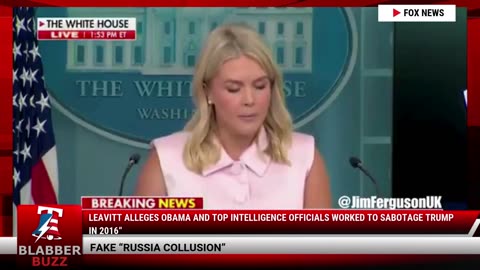 Leavitt Alleges Obama and Top Intelligence Officials Worked to Sabotage Trump in 2016”