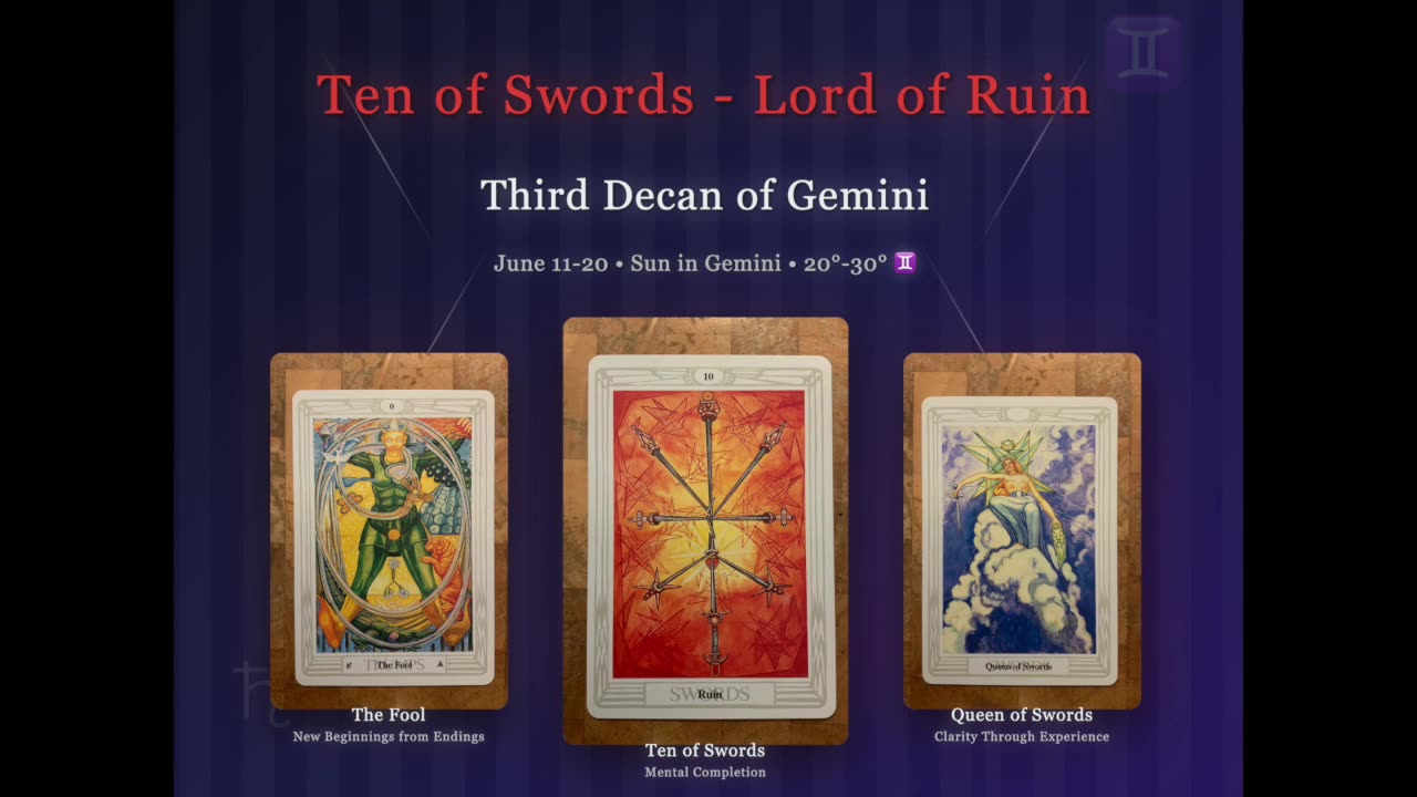Ten of Swords Tarot: Mental Liberation & Gemini Season