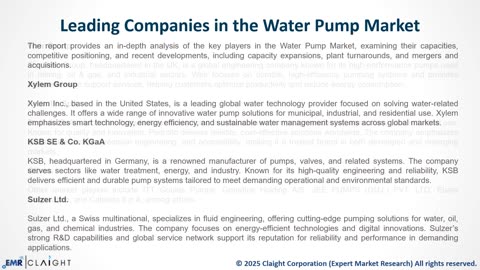 Water Pump Market Size, Growth and Industry Report | 2034