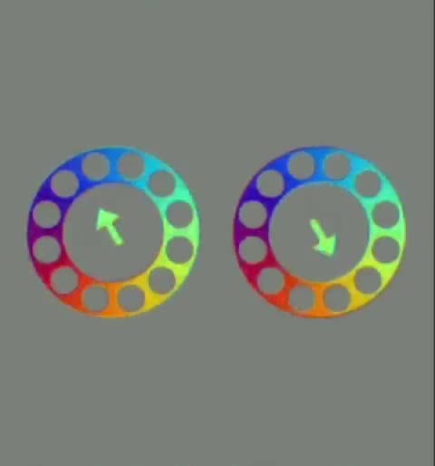 Optical illusion: the circles stay still, but our brain sees motion