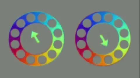 Optical illusion: the circles stay still, but our brain sees motion