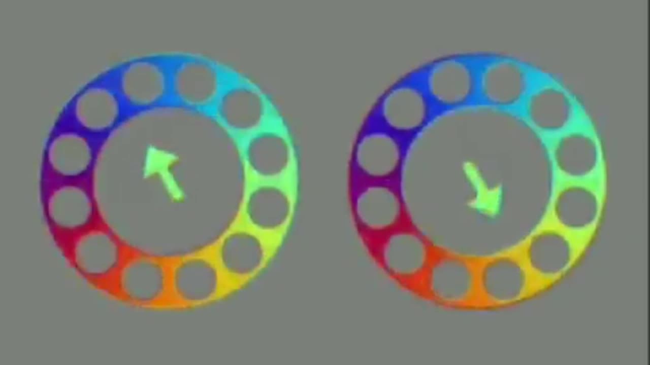 Optical illusion: the circles stay still, but our brain sees motion