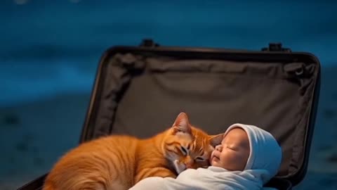 The Cat rescue a baby