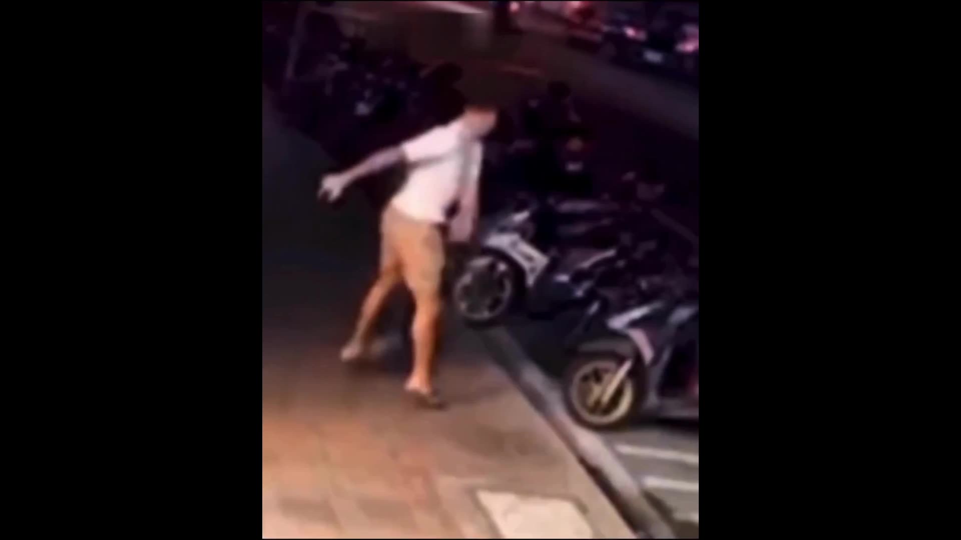 He slapped his girls rear, boyfriend wasnt having it and slapped him hard