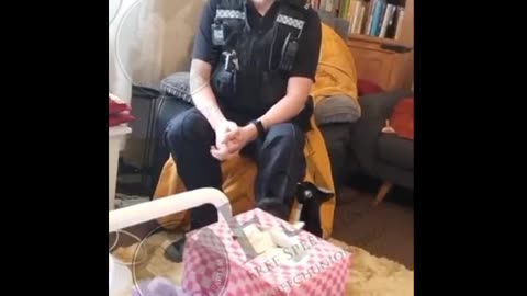American citizen living in the UK gets a visit from police over social media posts.