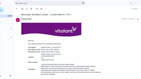 Reminder: Donation Center - Lincoln Park NJ