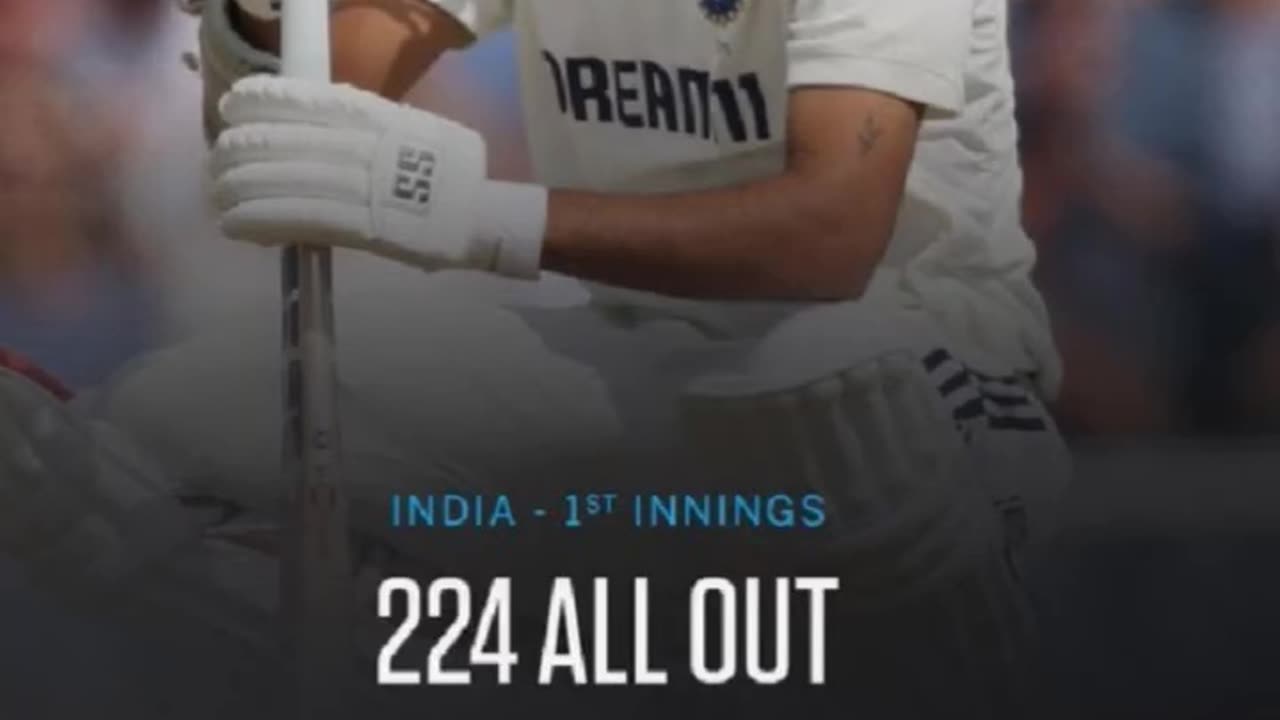 India all out 224 runs in the 5th test vs England at Leeds. Karun Nair 57 runs