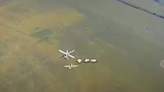 Footage of FPV drones intercepting two Russian Lancets!