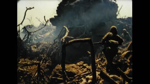 Battle of Iwo Jima - World War II Combat Footage (HD Technicolor)