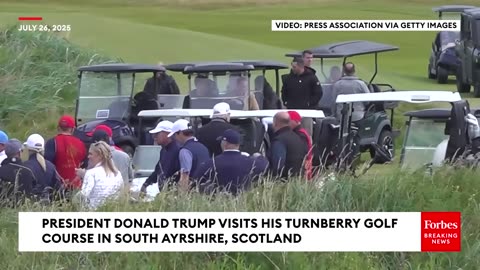 WATCH: Trump Golfs During Visit To His Turnberry Golf Course In Scotland