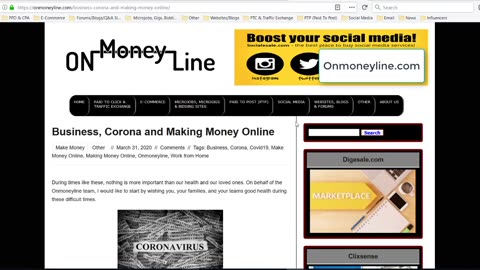 Business, Corona and Making Money Online - Onmoneyline