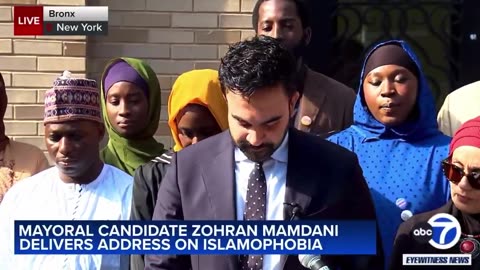 Zohran tries to force a tear as he speaks out on being a victim of "Islamophobia"